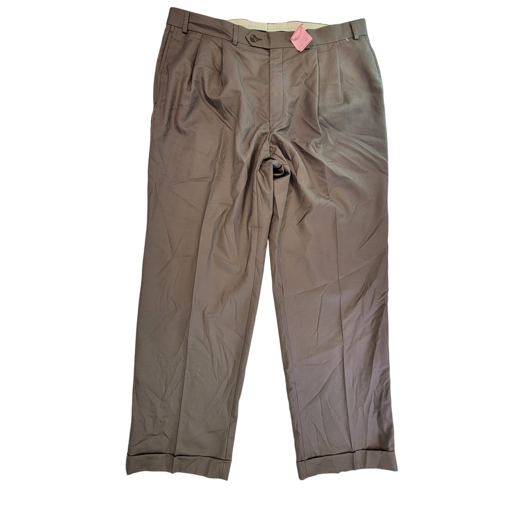 Lauren Ralph Lauren‎ Men's Pleated Dress Pants 120s Cashmere Blend Tan